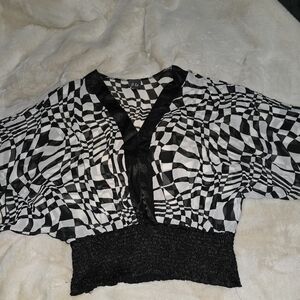 Black and White Women's Blouse